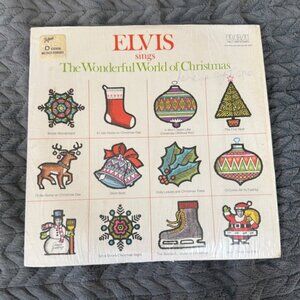 Elvis Sings The Wonderful World of Christmas Vinyl Record LP RCA ANL1 1096 Retro